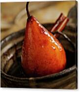 Maple Glazed Poached Pear Canvas Print