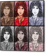 Marc Bolan Glam Rocker Collage Canvas Print