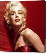 Marilyn Monroe In Red Canvas Print