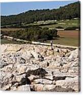 A Walk Among Rocks Trees And Green Land In Minorca - Marvelous Walkabout Canvas Print