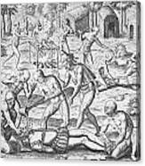Massacre Of Christian Missionaries Canvas Print