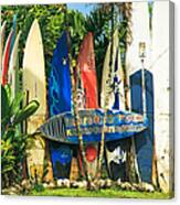 Maui Surfboard Fence - Peahi Hawaii Canvas Print