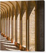 Medieval Cloister In Cluny, France Canvas Print