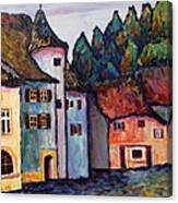 Medieval Village Of St. Ursanne Switzerland Canvas Print