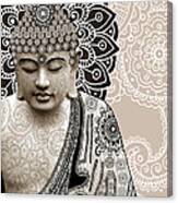 Meditation Mehndi - Paisley Buddha Artwork - Copyrighted Canvas Print