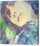 #melancholy #edit #selfie #winter Canvas Print