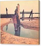 Memories Of #desolated Beaches Canvas Print