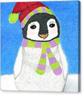 Merry O' Penguin Canvas Print
