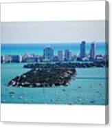 Miami Beach & Biscayne Bay Canvas Print