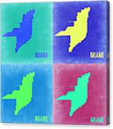 Miami Pop Art Map 2 Canvas Print