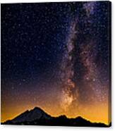 Milky Way Over Mount Baker Canvas Print