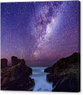 Milky Way Over The Sea Canvas Print