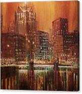 Milwaukee River Downtown Canvas Print