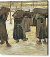 Miners Wives Carrying Sacks Of Coal Canvas Print