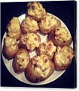 Mini Twice-baked Potatoes! #baked Canvas Print