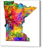 Minnesota Map Canvas Print