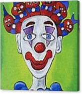 Miss.curly Clown Canvas Print