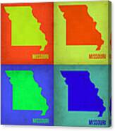 Missouri Pop Art Map 1 Canvas Print
