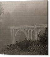 Misty Bridge Canvas Print
