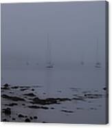 Misty Sails Upon The Water Canvas Print