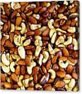 Mixed Assortment Of Freshly Roasted Nuts Canvas Print