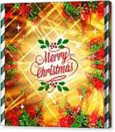 Mod Cards - Christmas Blessings - Merry Christmas Canvas Print