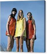 Models Wearing Rudi Gernreich Dresses Canvas Print