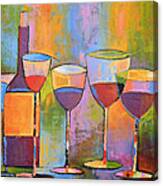 Modern Wine Art ... Wine Party Canvas Print