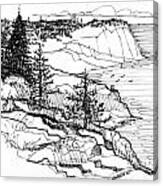 Monhegan Cliffs 1987 Canvas Print