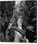 Monochrome Image Of The Stone Bridge In The Val D'areuse Canvas Print