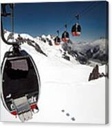 Mont Blanc Gondolas Canvas Print