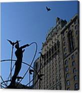 Monument To Multiculturalism And Royal York Hotel Canvas Print