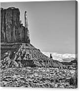 Monument Valley 3 Bw Canvas Print