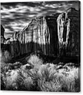 Monument Valley In Black And White Canvas Print