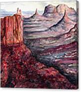 Monument Valley Arizona - Landscape Art Painting Canvas Print