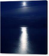 Moon Light On The Tasman Sea Canvas Print