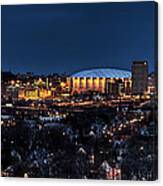 Moon Over The Carrier Dome Canvas Print