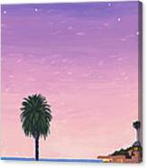 Moonlight Beach At Dusk Canvas Print