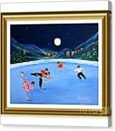 Moonlight Skating. Inspirations Collection. Card Canvas Print