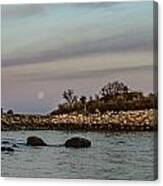 Moonset Over The Nob Canvas Print