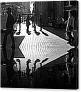 Morning Coffee Line On The Streets Of New York City Canvas Print