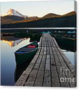 Morning Reflections With Mount Ranier Canvas Print