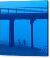Morning Surfers At Pismo Beach California Canvas Print