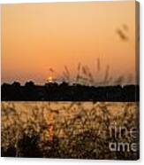 Morse Lake Seaoats Sunset Canvas Print
