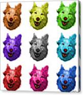 Mosaic Siberian Husky Mix Dog Pop Art - 5060 Wb - M Canvas Print