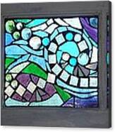 Mosaic Stained Glass - Water Abstract Canvas Print