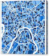 Moscow City Street Map Canvas Print