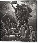 Moses Breaking The Tablets Of The Law Canvas Print