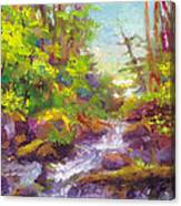 Mother's Day Oasis - Woodland River Canvas Print