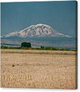 Mount Adams Washington And A Reminder To Utter The Words Thank You. Canvas Print